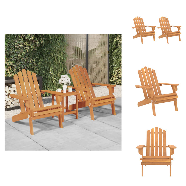 vidaXL Adirondack-Gartenstühle 2 Stk. Massivholz Akazie - Gartenstühle