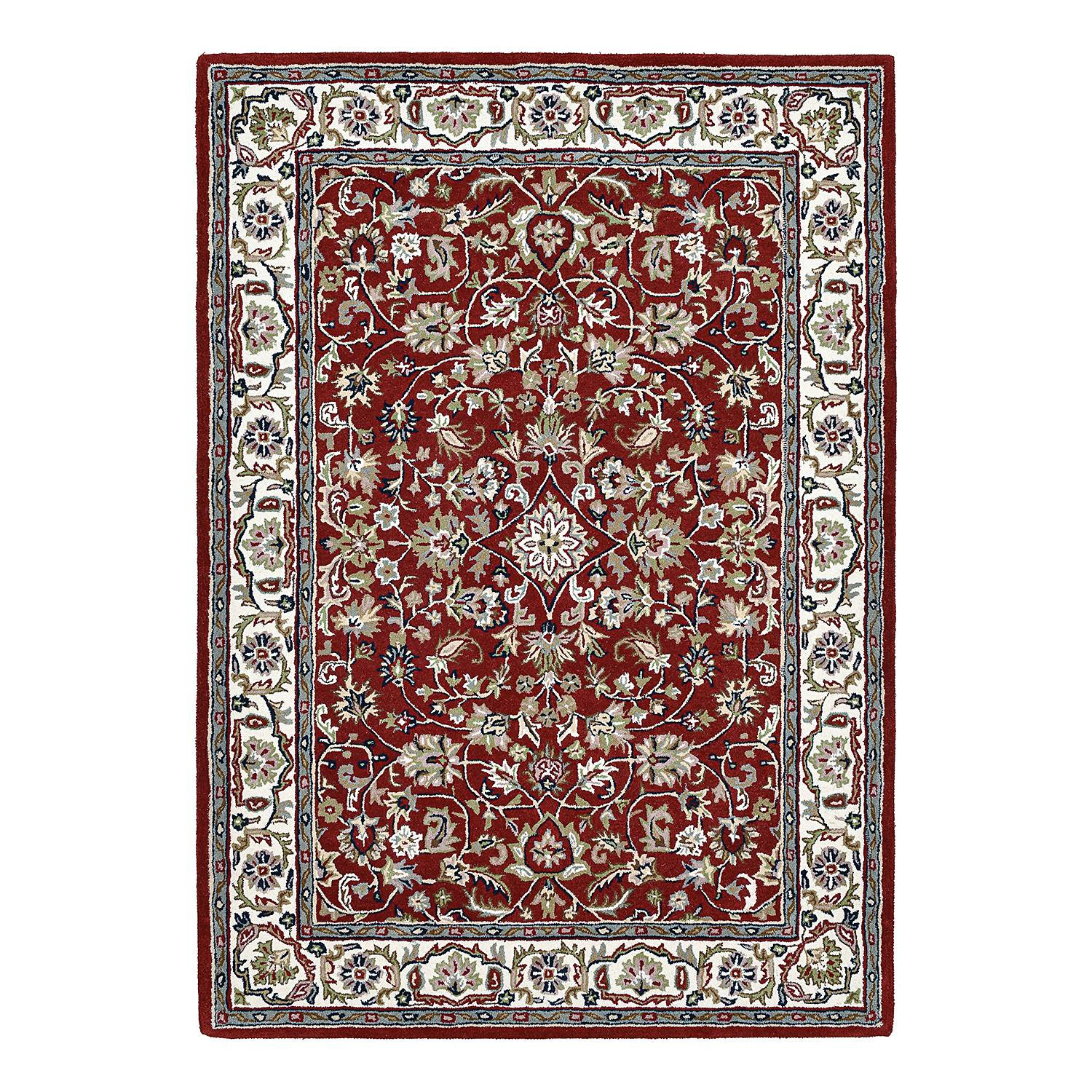 home24 Wollen vloerkleed Royal Orient Isfahan rood/rood, 140 x 200 cm