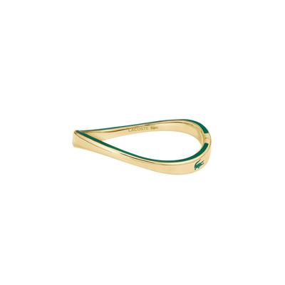 Armreif LACOSTE "GLORI", gold (gelbgoldfarben, grün), Armbänder, Damen, Edelstahl, Armreif