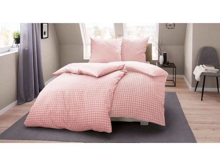 Kleine Wolke Mako-Satin-Bettwäsche Stirling Rose 100% Baumwolle Rosa