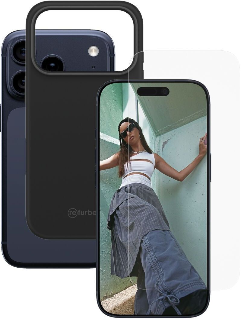 Bundle   schwarze Handyhülle & Displayschutz   iPhone 17 Pro - Refurbished