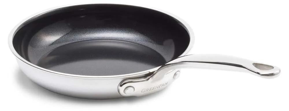 GreenPan Premiere ronde universele koekenpan, zilverkleurig, roestvrij staal, 20 cm
