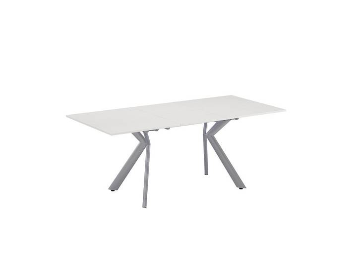 Vicco Esstisch Trill, Weiß/Grau, 140-190 x 90 cm ausziehbar, Weiß, Grau, Rechteckig, 140x76x90 cm, Esszimmer, Esstische