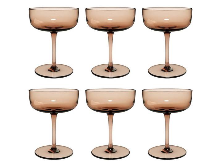like.Villeroy & Boch Sektschalen / Dessertschalen Like Glass Clay 100 ml 6er Set, Braun, Gläser, Champagnergläser & Sektgläser