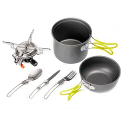 Platinet Outdoor Camping Kochset mit Besteck und Kochpot Kochgeschirr