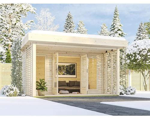 Gartenhaus Karibu Schione inkl. Fußboden 440 x 442 cm natur