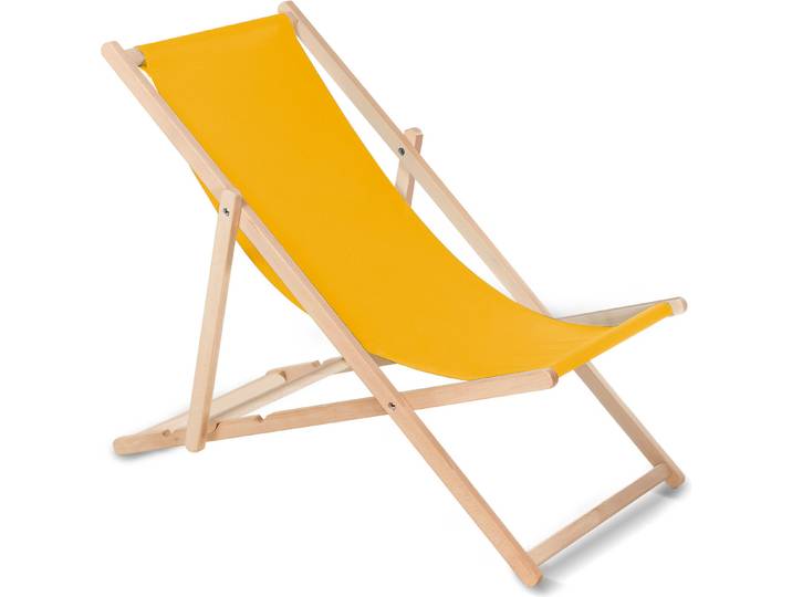 Chaise longue en bois de hêtre sans accoudoirs Chaise longue de jardin 110kg or