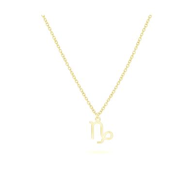 Kette mit Anhänger BEKA & BELL "925-Sterling Silber vergoldet Glänzend 42cm Steinbock", gelb, Halsketten, Damen, 42cm, Silber 925 (Sterlingsilber), L: 42, glänzend