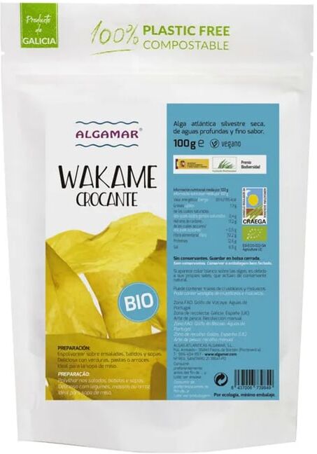 Algamar Alga Wakame Crocante Bio 100g