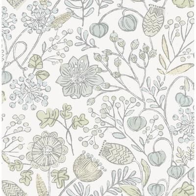 NuWallpaper Blue and Green Southern Trail Peel & Stick Wallpaper