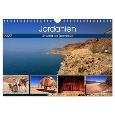 Jordanien - Ein Land der Superlative (Wandkalender 2027 DIN A4 quer), CALVENDO Monatskalender