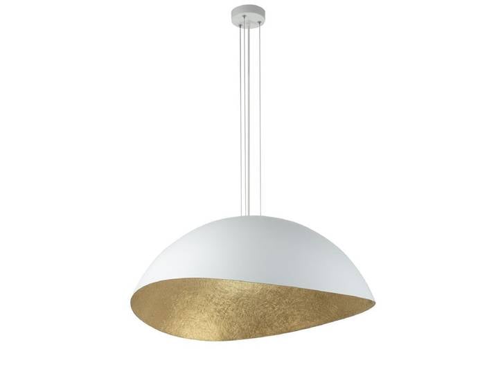 Lustre ALTEA bicolore blanc en acier