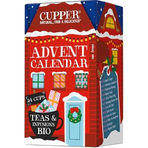 Cupper Adventskalender Teas & Infusions BIO, gefüllt mit 24 Beuteln Bio-Tee in 12 Sorten, 47g