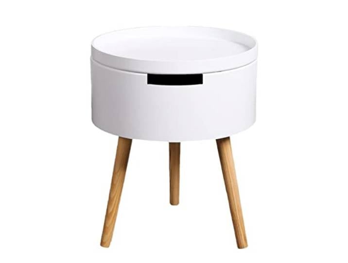 AMYSTY Nachtkommode Nachttisch Beistelltisch Nordischer Einfacher Nachttisch Runder Nachttisch Runder Nachttisch Schlafzimmer Wohnzimmer Nachtschrank Nachttische (Color : B, Size : As Shown)