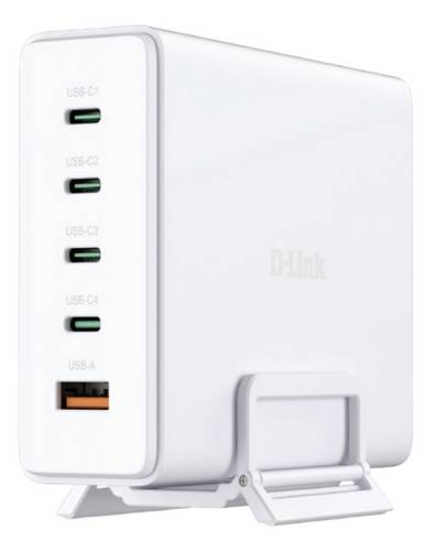 D-Link DCF-241/E USB Ladegerät 4x USB-C, 1x USB-A Quick Charge 3.0 Weiß Innenbereich GaN, USB Power Delivery (USB-PD)