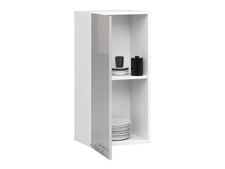 Raumhirsch Furniture Hängeschrank Hochglänzender Hängeschrank Küche - Platzsparende Lösung - Wandschrank Hängeschrank Küche in Metallik, Hochglanz, Soft-Close, 40 cm