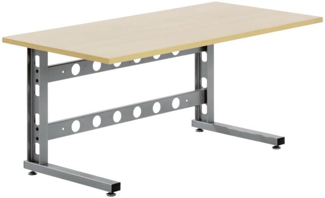 Bureaux l 1306 x l 620 x H 692 aluminium gris Bito RAL 9007 (19295)