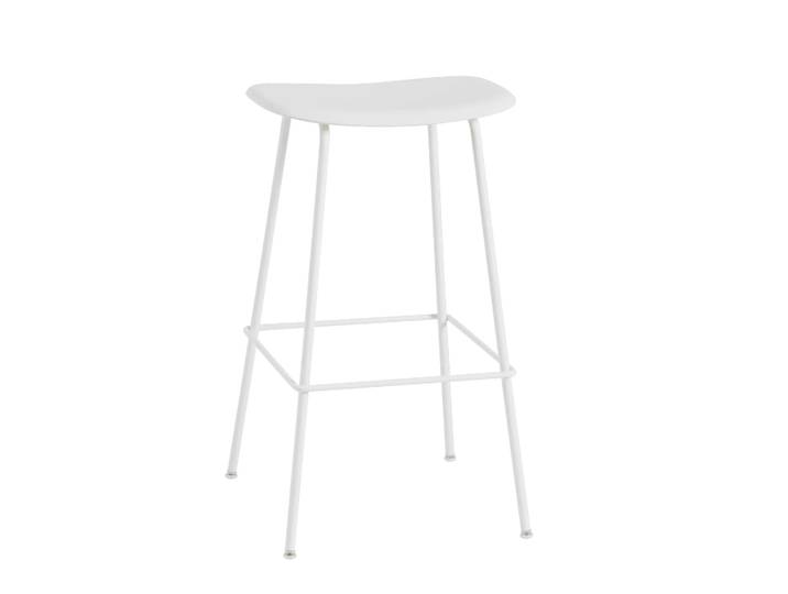 Muuto Tabouret de bar 75 cm Fiber Tube blanc