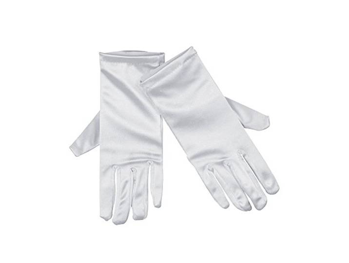 Bristol Novelty BA654 handschoenen van satijn, wit, eenheidsmaat