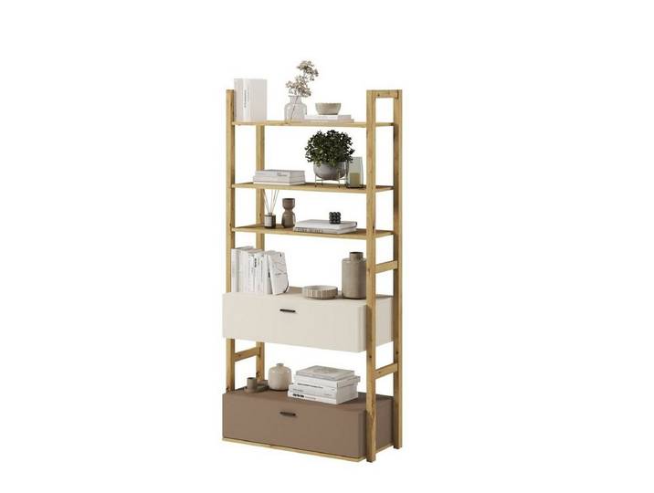 Compleo Regal LAGOS, Jugendregal mit zwei Schubladen, Loft Stil