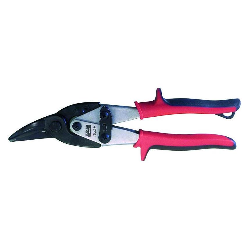 Bahco Figurenschere für Linksschnitt mit höherer Kraft durch Hebelübersetzung und roten Griffen für bis z (250 mm) (MA401)