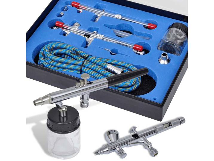 vidaXL Airbrush-Set mit 2 Pistolen