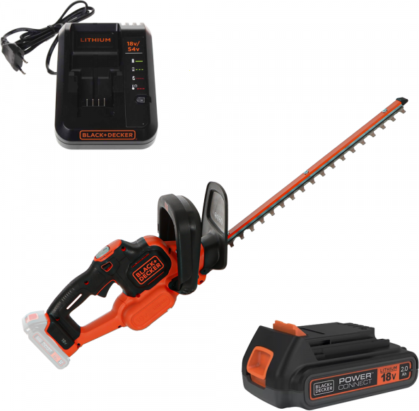 Black & Decker GTC18452PC-QW - Taille-haie à batterie - Batterie au lithium 18V 2Ah