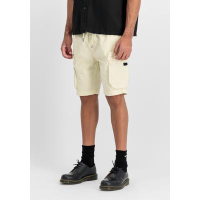 Shorts ALPHA INDUSTRIES "Division Short", Herren, Gr. M, Normalgrößen, beige (bone weiß), Obermaterial: 100% Baumwolle, Hosen Shorts