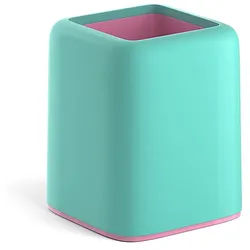 Organizer Kunststoff 1 Stück Stiftehalter Mint Aufbewahrungsbehälter für Büro Schreibtisch Bad Küche Behälter für Stifte Schreibwaren Kosmetik Pinsel