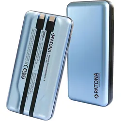 Patona Stark 1.0 (20000 mAh, 33 W, 74 Wh), Powerbank, Blau