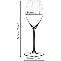 Riedel Performance Champagnergläser inklusive Poliertuch, Weingläser, Transparent
