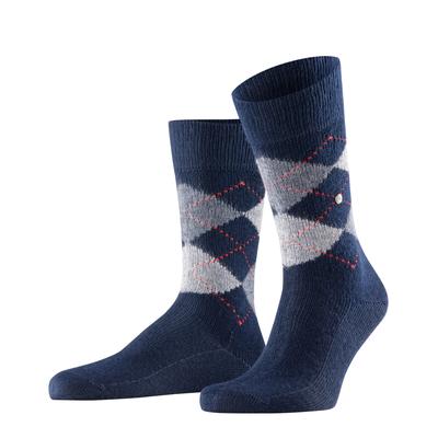 Socken BURLINGTON "Preston", Herren, Gr. 40, blau (marine), Baumwollmischung, Argyle-Muster, Socken Socken, Einheitsgröße 40-46, Argyle-Muster, weiche Haptik