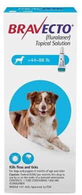 Bravecto Topical For Large Dogs (44 - 88 Lbs) Blue 1 Dose