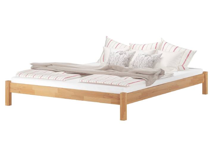Doppelbett Massivholz Kingsize-Bett Buche Überlang 180 cm x 220 cm