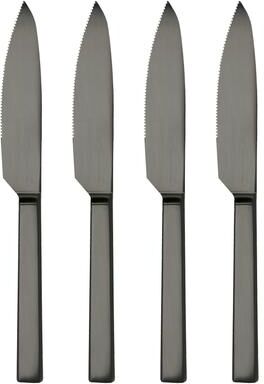 Mepra Stile Steak Knives Set - 4 Pieces - Ice Black Gold