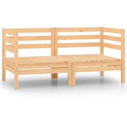 vidaXL 2-Sitzer-Gartensofa Kiefer Massivholz