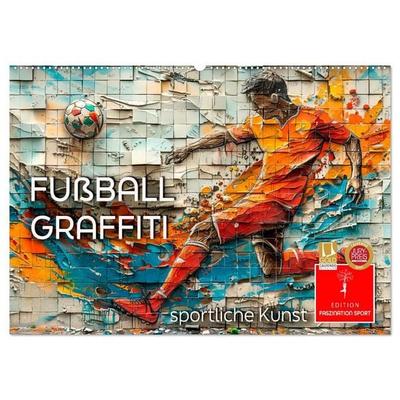 Fußball Graffiti - sportliche Kunst (Wandkalender 2027 DIN A2 quer), CALVENDO Monatskalender
