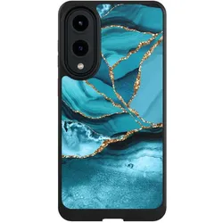 Nivocase Hülle für Samsung Galaxy S25 Edge Handyhülle NIVOcore Case Schwarz Edelstein Glitzer Look Marmor (Samsung Galaxy S25 Edge), Smartphone Hülle, Schwarz