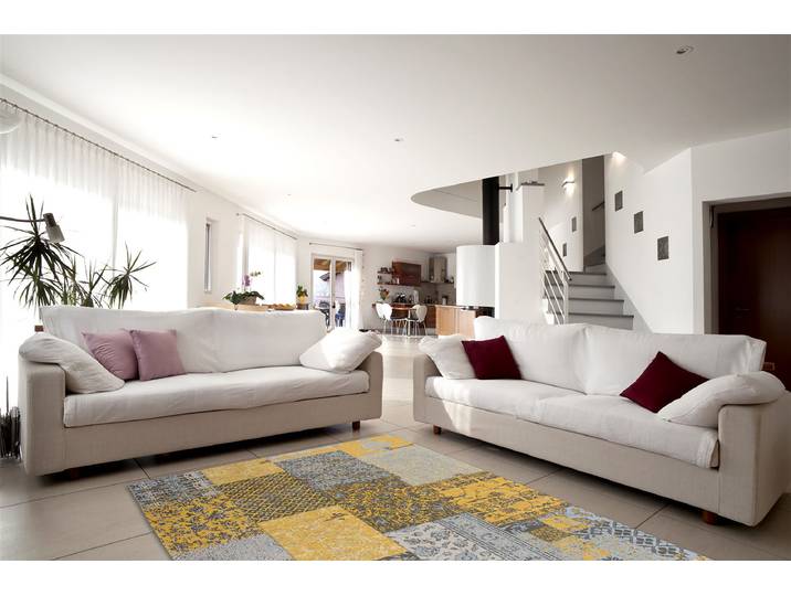 Tapis à poils courts Symphony 160 Doré 120 x 1 x 170cm Coton