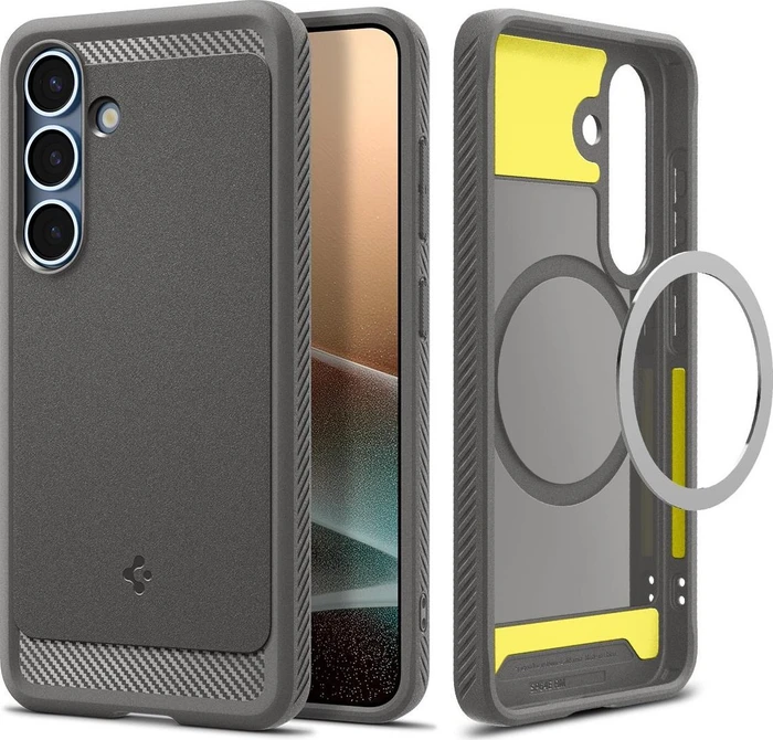 Spigen Rugged Armor MagSafe Marble Gray Samsung Galaxy S 2025