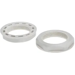RS PRO, Muttern + Unterlegscheiben, M32 x 1.5 Grey locknut IP68 (M32)