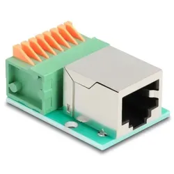 DeLOCK 90652 Kabeladapter RJ45 8 pin terminal block Grün, Silber