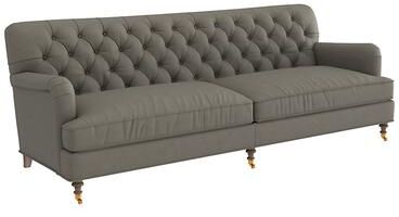 Maggie 96 Inch Leather Sofa - Sage Leather, Sage Latte - Ballard Designs