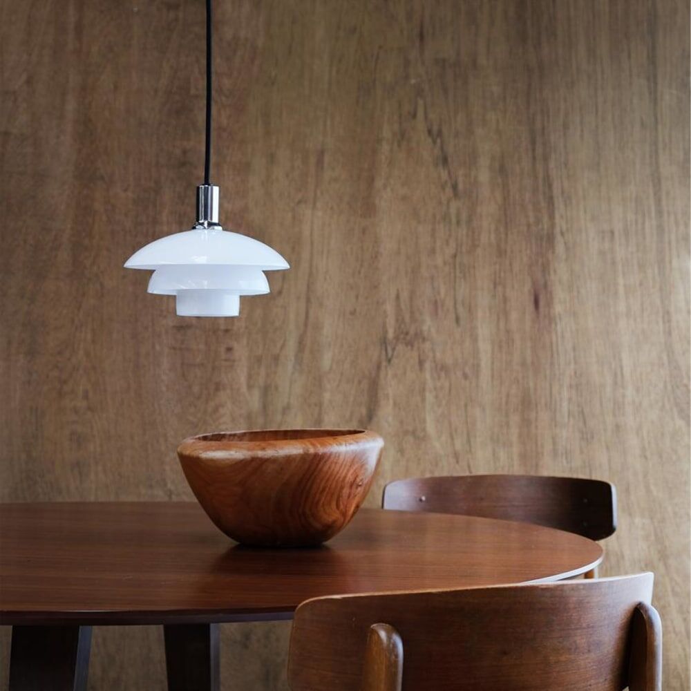 Dyberg Larsen Suspension en opale blanc Gris 21x16x21cm