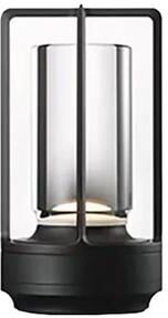 Uplift Treasures Rechargeable LED Crystal Touch Table Lamp With Aluminum Alloy Base black 2000 Mah
