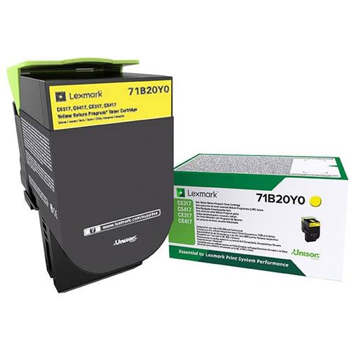 Lexmark CS/CX317 gelb RÜCKGABE TONERKASSETTE SMB-LINE (2.3K), Kapazität: 2.300