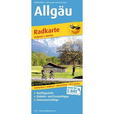Publicpress Radkarte Allgäu 1:100.000, Sonstige von , KOMPASS Freytag & Berndt, 978-3-7473-0111-1