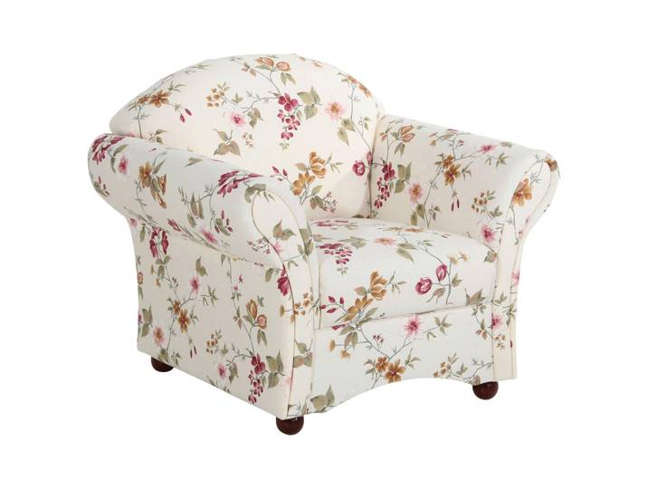 Max Winzer Sessel, Rot, Weiss, Holz, Blume, 96x83x81 cm, Goldenes M, Made in Europe, Wohnzimmer, Sessel, Sessel