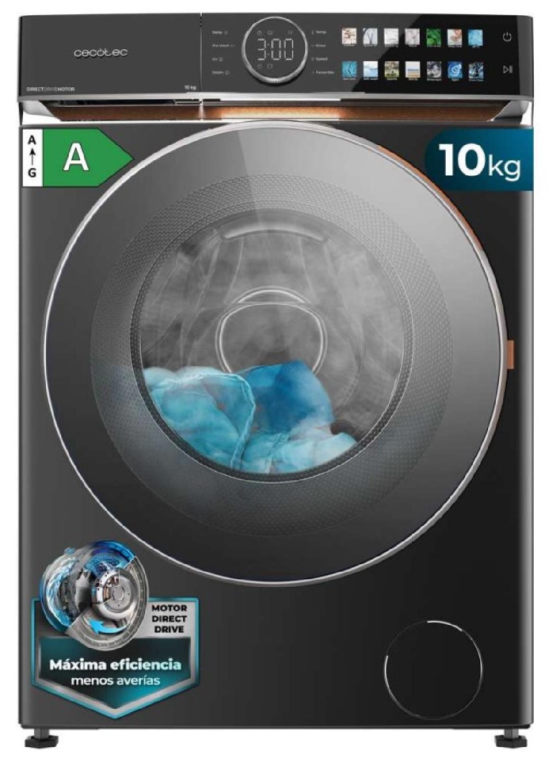 Cecotec Bolero DressCode 10980 Direct Drive Steel A, Frontlader, 10 kg, B, 76 dB, 1400 RPM, A