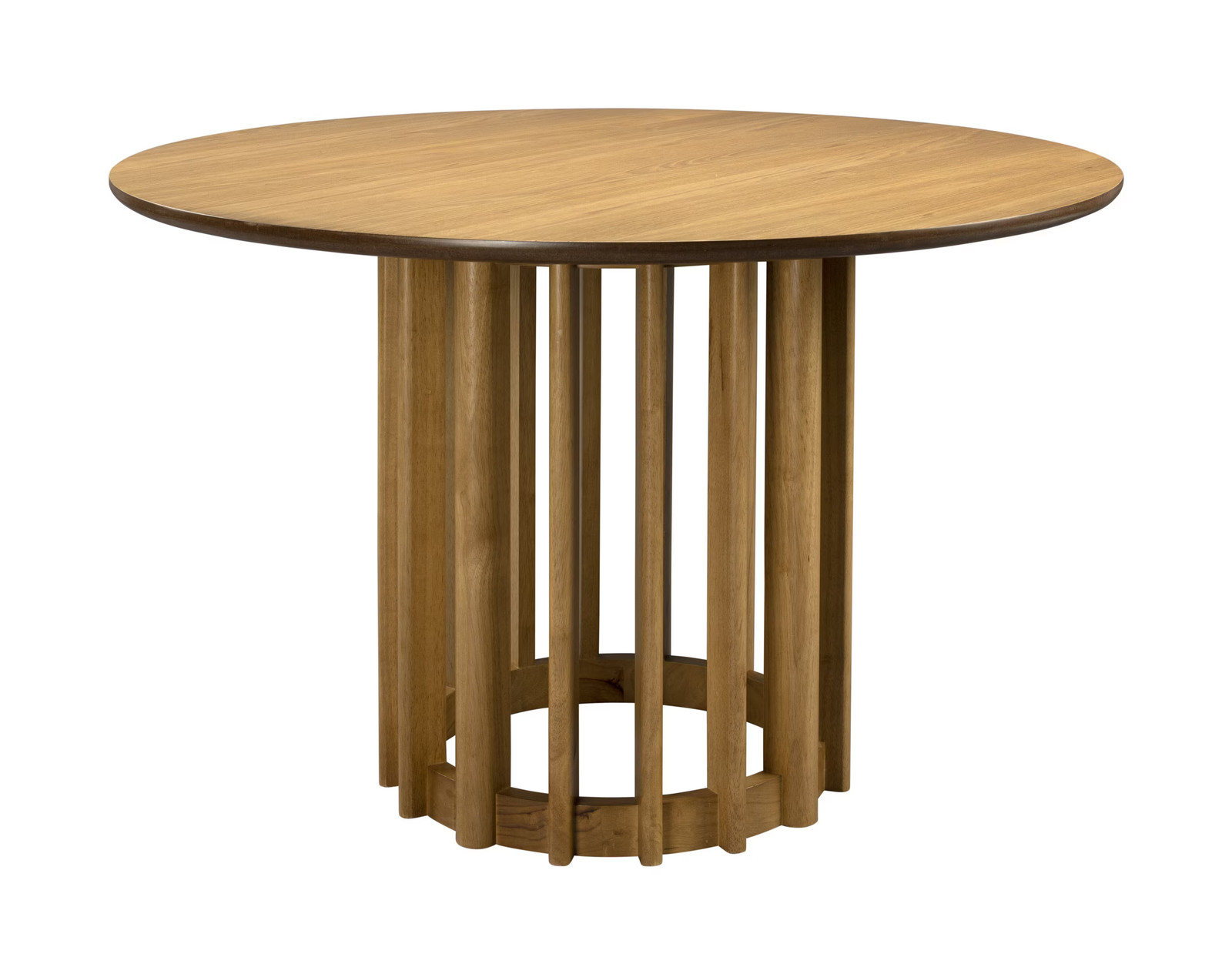 Dutchbone Ronde Eettafel Barlet Eikenhout, Bruin, B/D/H: 120 x 120 x 75 cm